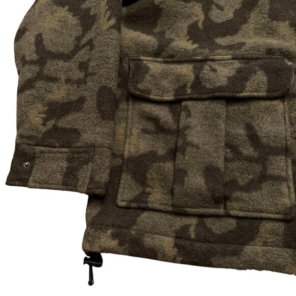 Guide Gear Hunting Coat Mens 2XL Jacket Parka Hooded Wool Camo Zip Buttons VTG - Picture 4 of 10